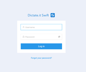 Swift desktop logon screen
